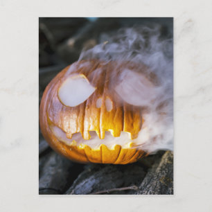 Spooky Jack-o-lantern Postcard