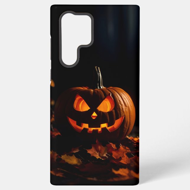 Spooky Jack-o-Lantern Samsung Galaxy S22 Ultra Case (Back)