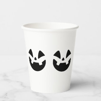 Spooky Jack-o'-Lantern Silhouette Halloween Mug Paper Cups