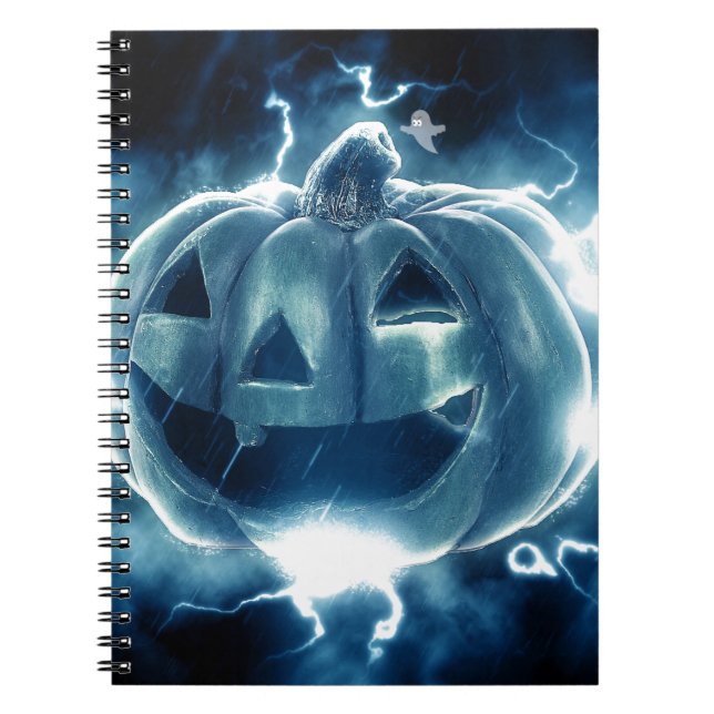 Spooky Jack-o-Lantern Spiral Notebook (Front)