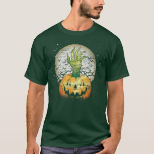 Spooky Jack O Lantern Zombie Scary Halloween Pumpk T-Shirt