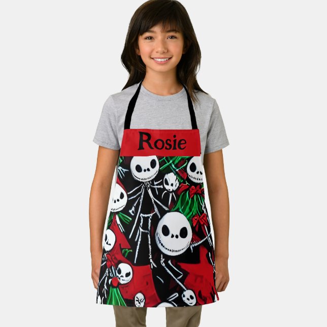 Spooky Jack O'Lantern Christmas Apron (Insitu)
