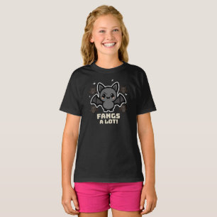 Spooky Kawaii Bat Halloween Girl's T-Shirt