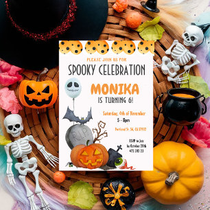 Spooky Kids Halloween Birthday Party Invitation