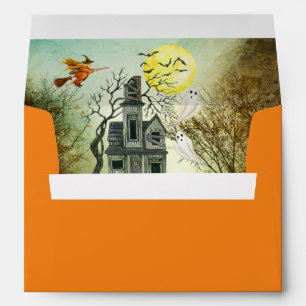 Spooky Kid's Halloween Haunted House Costume Party Envelope