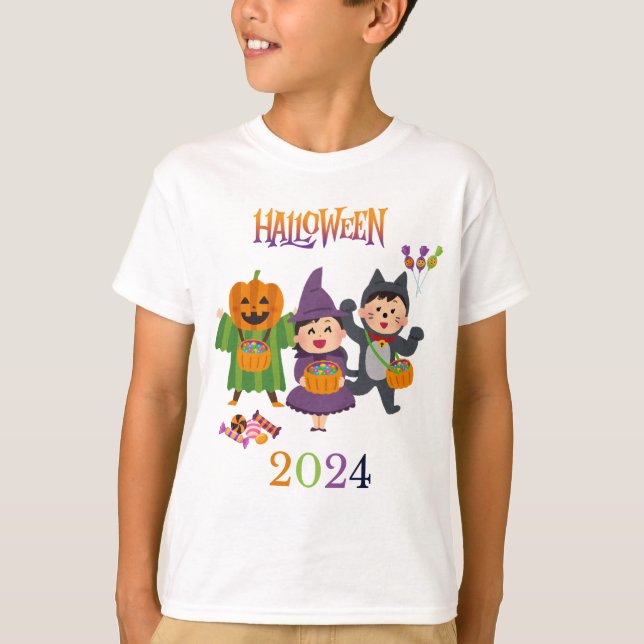 Spooky Kids Tee for Halloween Fun (Front)