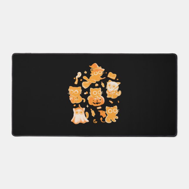 Spooky Kittens Classic T-Shirt Desk Mat (Front)
