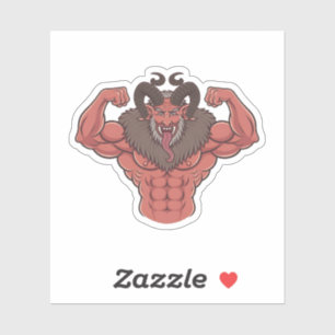 Spooky Krampus Christmas Flexing Muscle Fitness