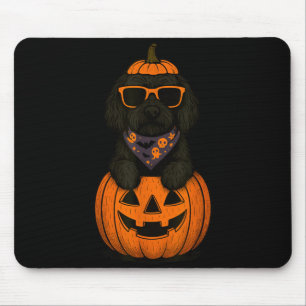 Spooky Labradoodle Pumpkin Halloween Dog Lover Mouse Pad