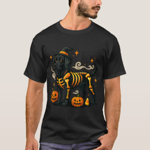 Spooky Labrador Retriever Dog Witch Hat Halloween T-Shirt