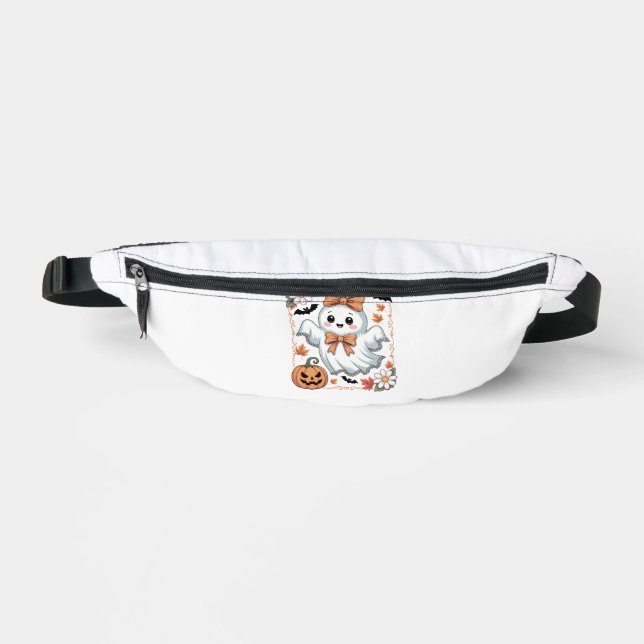 Spooky Lace Ghost Halloween Bum Bags (Front)