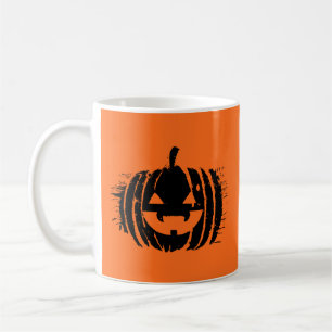 Spooky Laughing Pumpkin Head Halloween Coffee Mug