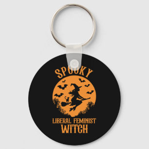 Spooky Liberal Feminist Witch Feminist Vintage Hal Key Ring
