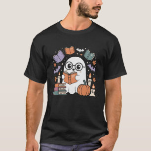 Spooky Librarian Ghost Costume For Book Lovers Men T-Shirt