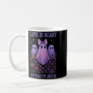 Spooky Life Is Scary Without Jesus Christian Coffee Mug