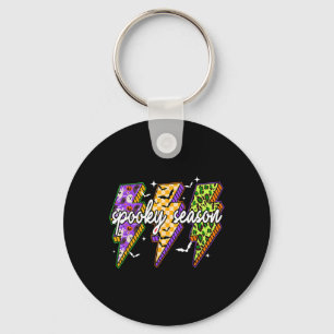 Spooky Lightning Bolt Funny Halloween Spooky Seaso Key Ring