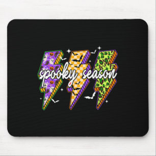 Spooky Lightning Bolt Funny Halloween Spooky Seaso Mouse Pad