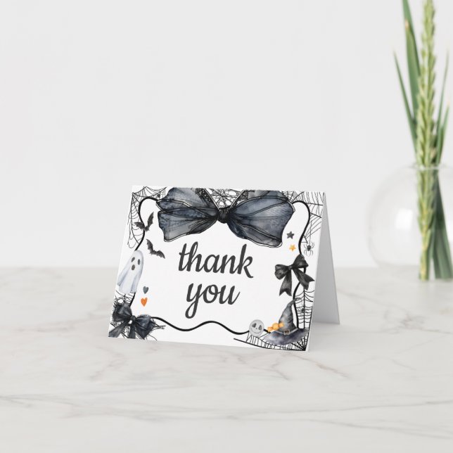 Spooky Little Boo Baby Shower Thank You Card (Front)