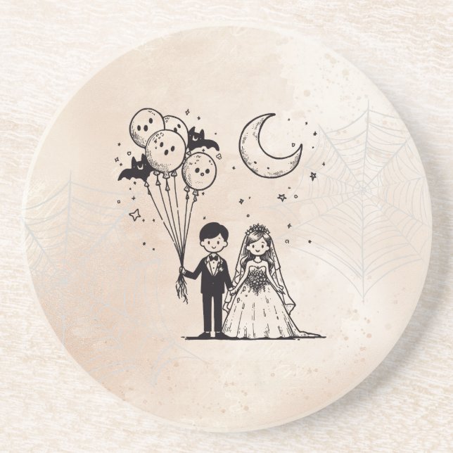 Spooky Little Couple Coaster (Front)