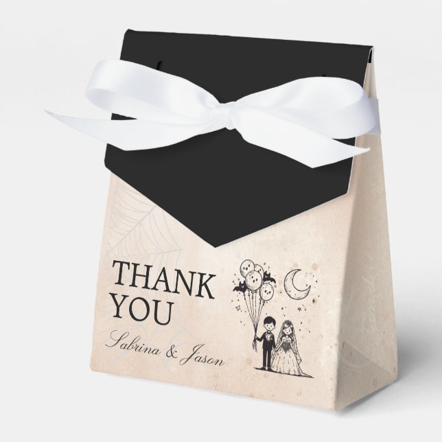 Spooky Little Couple Favour Box (Front Side)