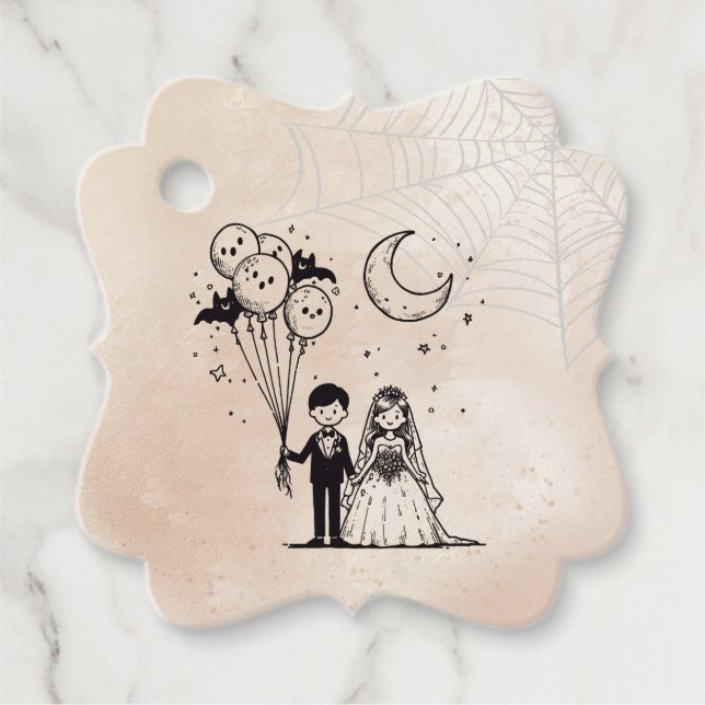 Spooky Little Couple Favour Tags (Front)