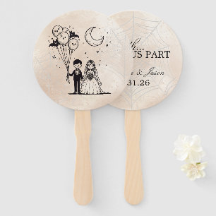 Spooky Little Couple Hand Fan