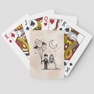 Spooky Little Couple Playing Cards