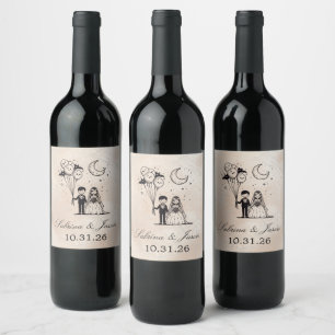 Spooky Little Couple Wine Label