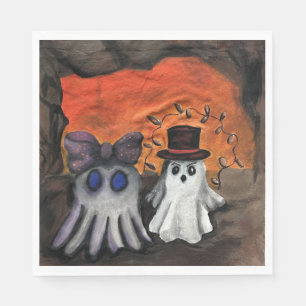 Spooky Little Pals Cute Ghost Halloween Napkin