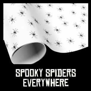 Spooky Little Spiders All Over Halloween Wrapping Paper