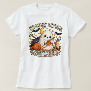 Spooky Little Stitcher Ghost Crochet Halloween T-Shirt