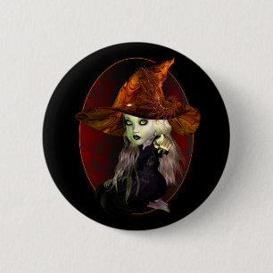 Spooky Little Witch 6 Cm Round Badge