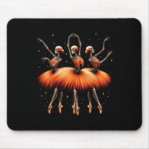 Spooky Llerina Skeleton Dance Funny Halloween Llet Mouse Pad