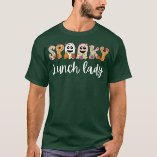 Spooky Lunch Lady School Cafeteria Cook Halloween  T-Shirt