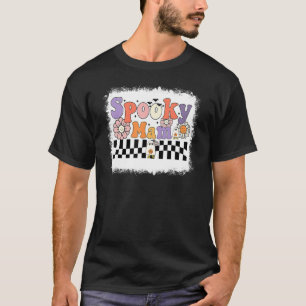 Spooky Mama Floral Ghost Boo Mum And Mini Matching T-Shirt