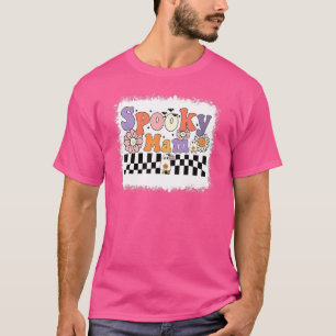 Spooky Mama Floral Ghost Boo Mum And Mini Matching T-Shirt