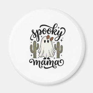 Spooky Mama Ghost Cactus Vintage Halloween Shirt_1 Magnet