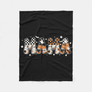 Spooky Mama Halloween Cute Ghosts And Pumpkins Fleece Blanket