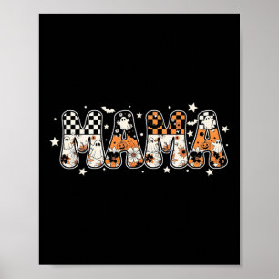 Spooky Mama Halloween Cute Ghosts And Pumpkins  Poster