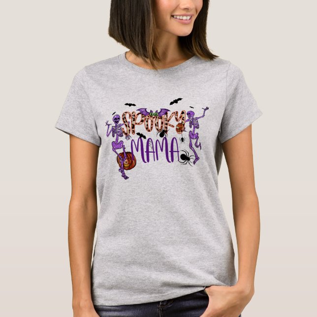  SPOOKY MAMA  halloween SPOOKY anderson sisters T-Shirt (Front)