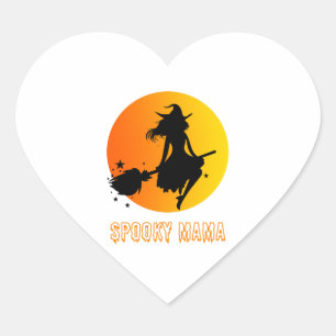 Spooky Mama Heart Sticker