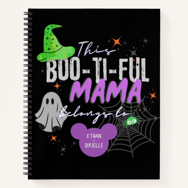 Spooky Mama Personalised Notebook | Halloween Gift (Front)