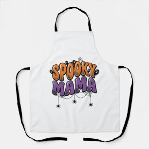 Spooky Mama Vintage Halloween Mom Shirt Design_1 Apron