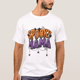 Spooky Mama Vintage Halloween Mum Shirt Design_1