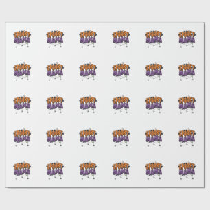 Spooky Mama Vintage Halloween Mum Shirt Design_1 Wrapping Paper