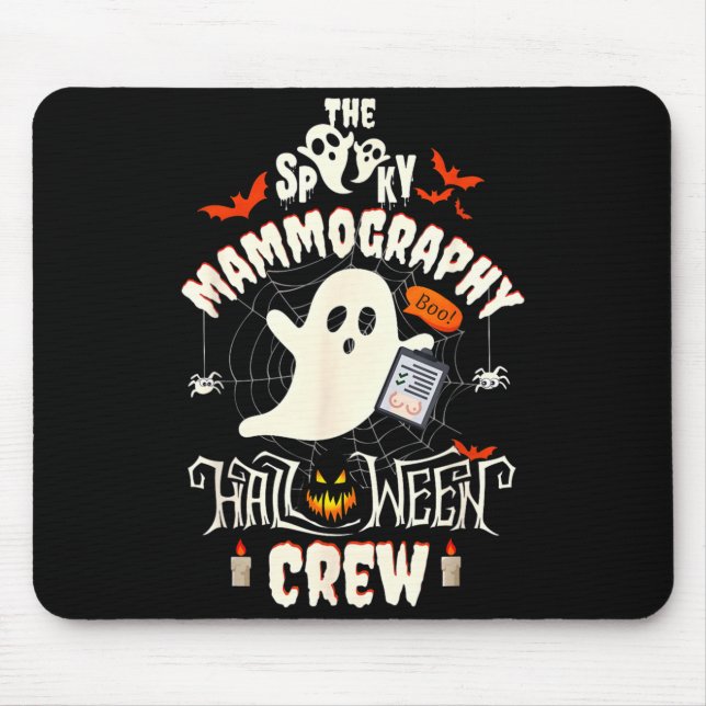 Spooky Mammography Halloween Crew Mammo Tech Mouse Pad (Front)