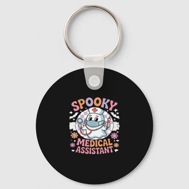 Spooky Medical Assistant Cute Halloween Essential  Key Ring (Front)