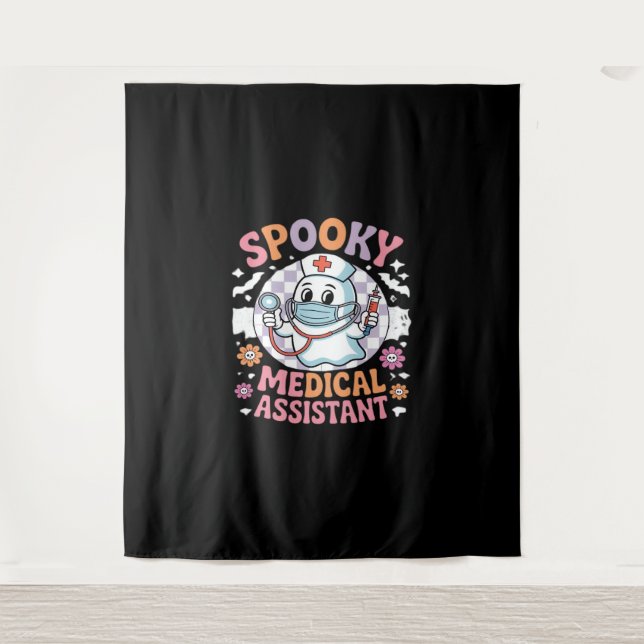 Spooky Medical Assistant Cute Halloween Essential  Tapestry (Front)