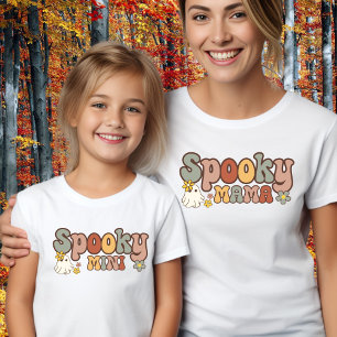 Spooky Mini Retro Halloween Mummy and Me Matching T-Shirt