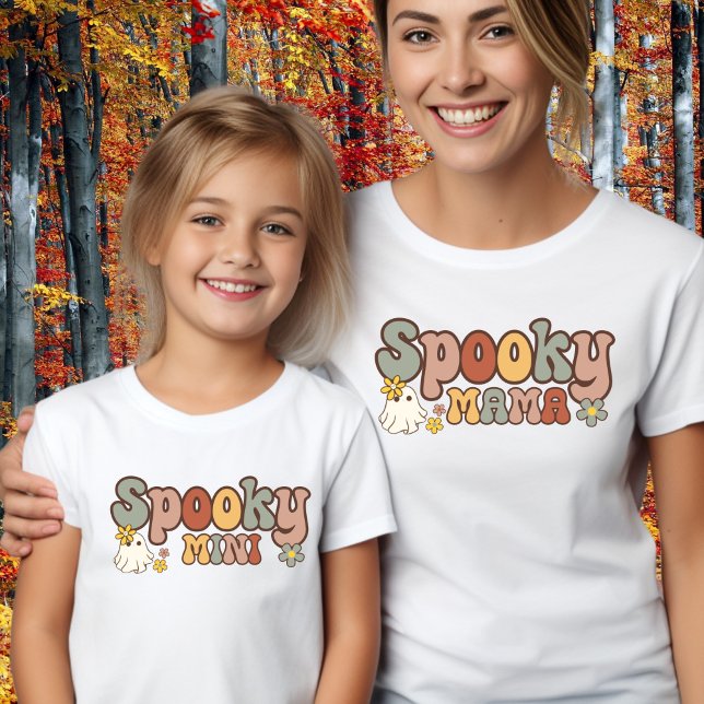 Spooky Mini Retro Halloween Mummy and Me Matching T-Shirt (Creator Uploaded)